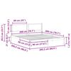 vidaXL Estructura de cama con cabecera Gris Claro 200 x 200 cm