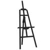 vidaXL Caballete de pintura madera maciza pino negro 53,5x95x127 cm