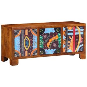 vidaXL Banco para zapatos con puerta Marr&oacute;n miel 100 x 35 x 45 cm