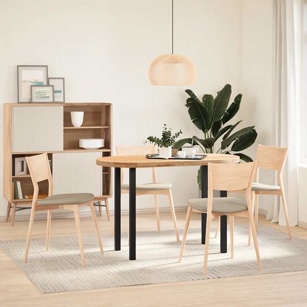 vidaXL Patas para consola (4 unidades), color negro, 72-74 cm, acero