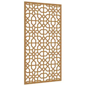 vidaXL Adorno de pared de jard&iacute;n acero corten dise&ntilde;o morisco 105x55 cm