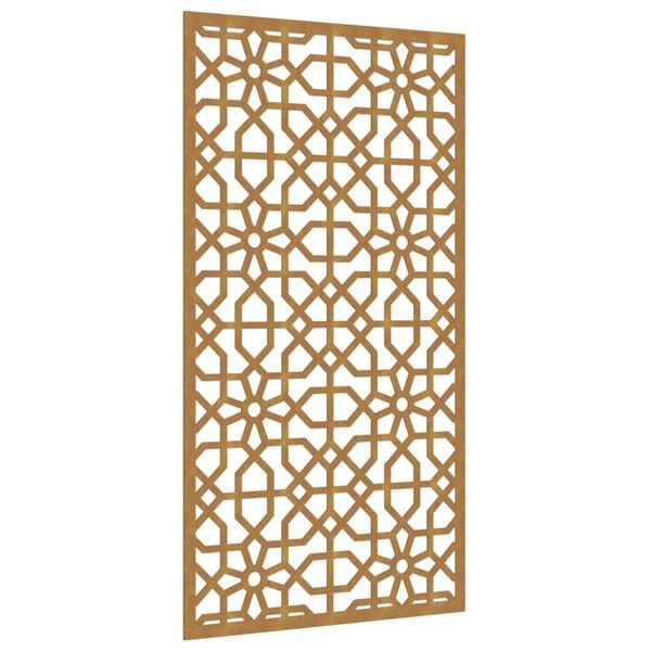 vidaXL Adorno de pared de jard&iacute;n acero corten dise&ntilde;o morisco 105x55 cm