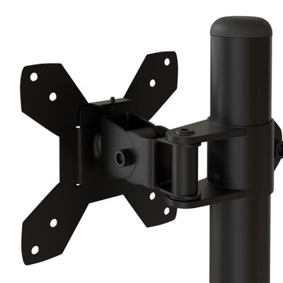 vidaXL Soporte para monitor doble acero negro VESA 75/100 mm