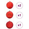 vidaXL Juego de Esferas de Navidad 4 pcs Rojo Plástico