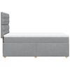 vidaXL Cama box spring con colch&oacute;n tela gris claro 100x200 cm