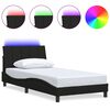 vidaXL Estructura de cama sin colch&oacute;n Hanko tela negro 100x200 cm