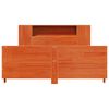 vidaXL Cama sin colch&oacute;n madera maciza de pino marr&oacute;n cera 140x200 cm