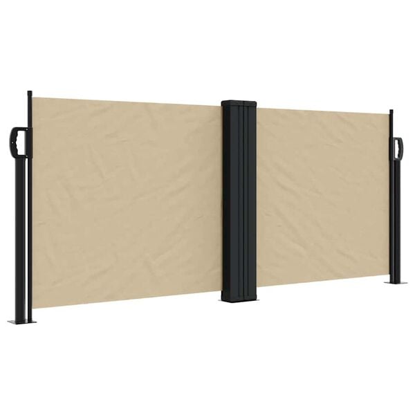 vidaXL Toldo lateral retr&aacute;ctil beige 100x600 cm