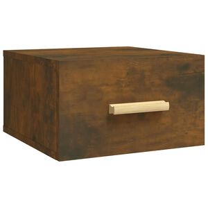 vidaXL Mesita de noche de pared color roble ahumado 35x35x20 cm