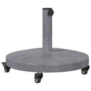 vidaXL Base para sombrilla 24.8 kg Aspecto de Madera Gris Oscuro