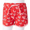 Pantalón corto infantil con cordón rojo 92