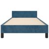 vidaXL Estructura de cama sin colch&oacute;n terciopelo azul oscuro 100x200cm