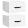 vidaXL Mesitas de noche de pared 2 uds blanco 35x35x20 cm