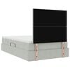 vidaXL Cama con almacenamiento y LED con LED Gris Claro 120 x 190 cm