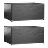 vidaXL Fundas muebles jard&iacute;n 2 uds 8 ojales rectangular 160x120x75 cm