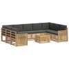 vidaXL Conjunto de sof&aacute;s de exterior 10 pcs Blanco y Antracita