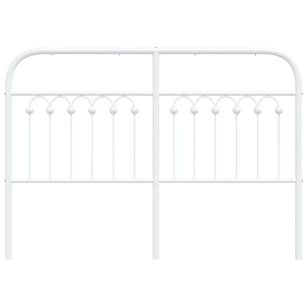 vidaXL Cabecero de metal blanco 135 cm