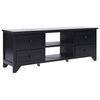 vidaXL Mueble para TV madera maciza de paulownia negro 108x30x40 cm