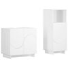 vidaXL Juego de Muebles de Ba&ntilde;o 2 uds. Blanco Madera de ingenier&iacute;a
