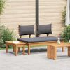 vidaXL Banco de jardín 2 pcs Marrón Madera maciza de Teca
