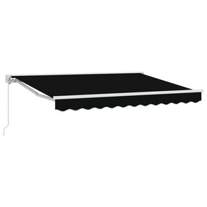 vidaXL Toldo manual 3 x 2,5 m Negro 100% Poli&eacute;ster