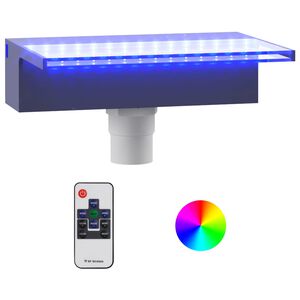 vidaXL Fuente cascada con LED RGB acr&iacute;lico 30cm
