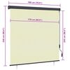 vidaXL Estor enrollable de exterior color crema 170x250 cm