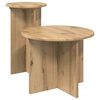 vidaXL Conjunto de mesas auxiliares 2 pcs Roble Artesanal