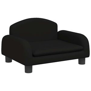 vidaXL Sof&aacute; para ni&ntilde;os de tela negro 50x40x30 cm