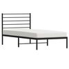 vidaXL Estructura cama sin colchón con cabecero metal negro 107x203 cm