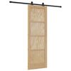 vidaXL Puerta Corredera Natural y negro 73,5 x 211 cm