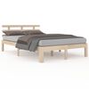 vidaXL Estructura de cama doble sin colch&oacute;n madera maciza 150x200 cm