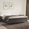 vidaXL Cama box spring con colch&oacute;n terciopelo gris oscuro 200x200 cm