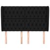 vidaXL Cabecero con orejas de tela negro 163x23x118/128 cm