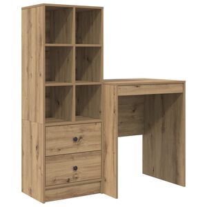 vidaXL Escritorio Roble artisan 105,5 x 50 x 127 cm 2 uds.