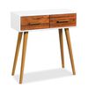 vidaXL Mesa consola de madera maciza de acacia 70x30x75 cm