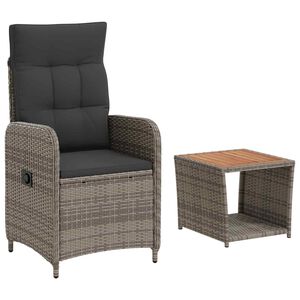 vidaXL Conjunto de Sof&aacute;s de Jard&iacute;n 2 uds. Gris Claro y Gris Oscuro