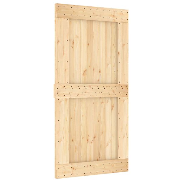 vidaXL Puerta NARVIK Natural 100 x 210 cm Madera de Pino S&oacute;lido