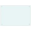 vidaXL Protecci&oacute;n salpicaduras cocina vidrio templado blanco 90x60 cm