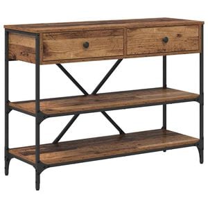 vidaXL Mesa Consola con caj&oacute;n Marr&oacute;n 100 x 34,5 x 75 cm Madera