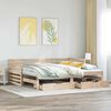 vidaXL Sof&aacute; cama con cajones madera maciza de pino 90x200 cm