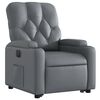 vidaXL Sill&oacute;n reclinable elevable el&eacute;ctrico de cuero sint&eacute;tico gris