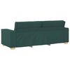 vidaXL Sof&aacute; 3 pcs Verde oscuro 220 x 80 x 84 cm Tejido mezcla de lino