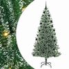 vidaXL &Aacute;rbol de Navidad Artificial Nevado con Luz LED Verde y 210 cm