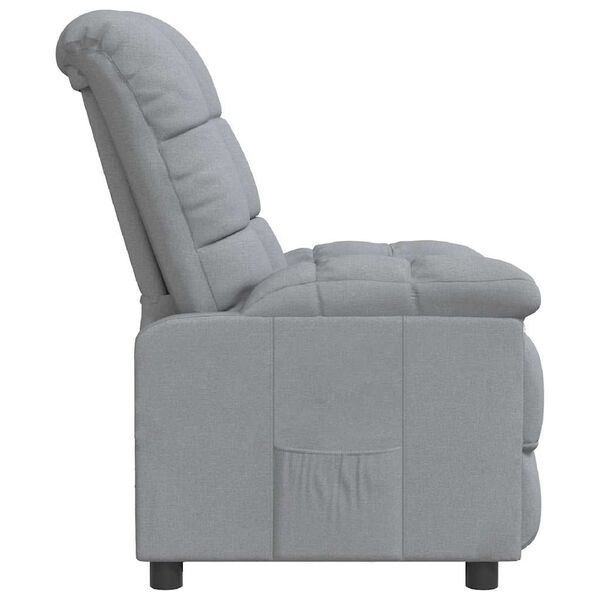 vidaXL Sill&oacute;n reclinable de tela gris claro