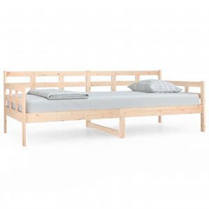 vidaXL Sof&aacute; cama sin colch&oacute;n madera maciza de pino 90x200 cm