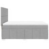 vidaXL Cama box spring con colch&oacute;n tela gris claro 140x190 cm
