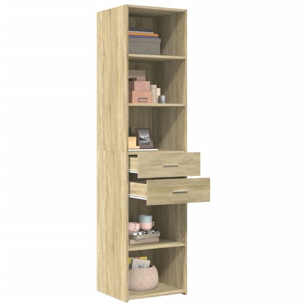 vidaXL Aparador de madera de ingenier&iacute;a roble Sonoma 45x42,5x185 cm