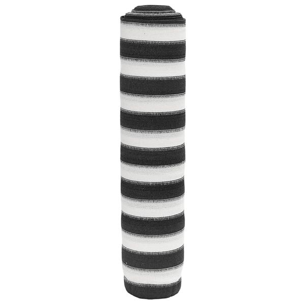 vidaXL Red de privacidad HDPE gris antracita blanco 1,2x25 m 150 g/m&sup2;