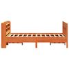 vidaXL Estructura de cama sin colch&oacute;n madera maciza marr&oacute;n 135x190 cm